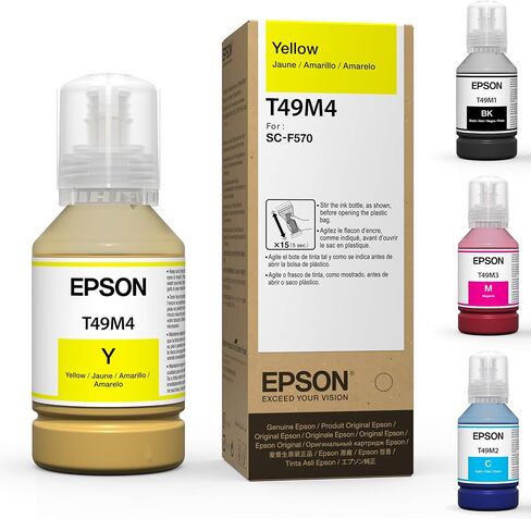 Epson أصلية لصبغة الحبر حبر الزجاجات Nfor Epson Surecolor F570 و F170. السعة 140m. حبر T49M (مجموعة كاملة) in Saudi Arabia