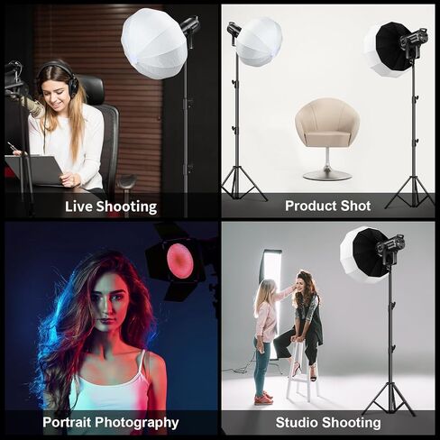 Godox 2 Pack SL-60II bi 120W CRI95+ Bi-Color Continuous Output Lighting LED Video Light Bowens Mount Kit for YouTube, Video, Studio, Children Photography, Wedding Shooting with Softbox, Light Stand in Saudi Arabia