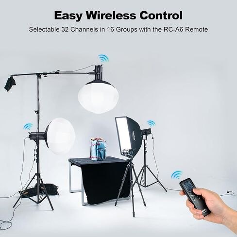 Godox 2 Pack SL-60II bi 120W CRI95+ Bi-Color Continuous Output Lighting LED Video Light Bowens Mount Kit for YouTube, Video, Studio, Children Photography, Wedding Shooting with Softbox, Light Stand in Saudi Arabia