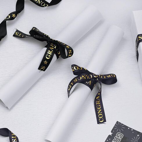 jiebor Graduation Ribbon Class of 2025 Ribbon for Graduation Gift Wrapping Party Decoration Hair Bows Making Craft Sewing 10 Yards (Black) in Saudi Arabia