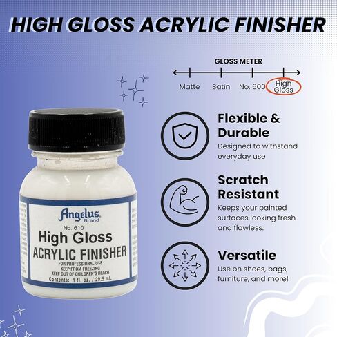 Angelus 610 High Gloss Acrylic Finisher, Clear in Saudi Arabia