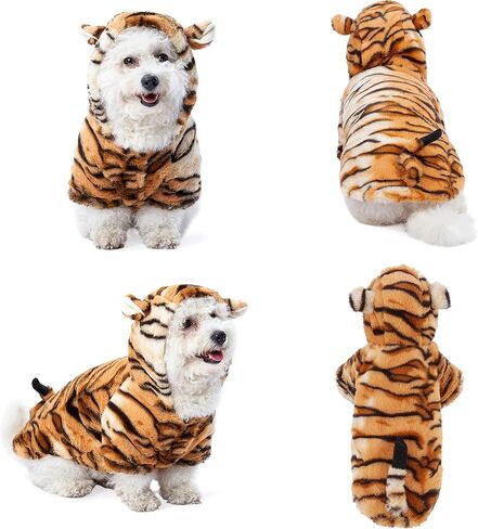 Yoption Dog Tiger Pet Comples Halloween Pet Pet Puppy Cosplay Dress Hoodie Clothing Clothes (XL) in Kuwait