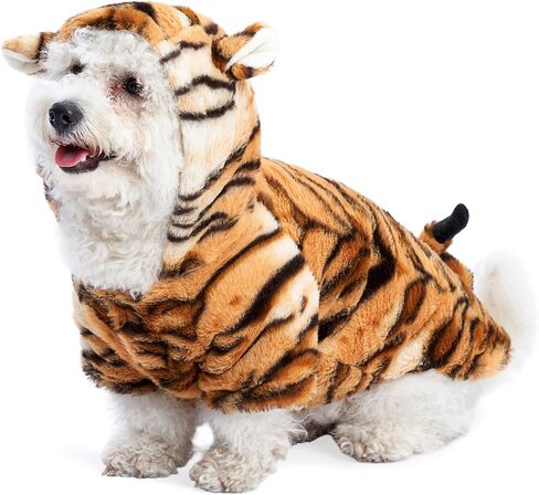 Yoption Dog Tiger Pet Comples Halloween Pet Pet Puppy Cosplay Dress Hoodie Clothing Clothes (XL) in Kuwait