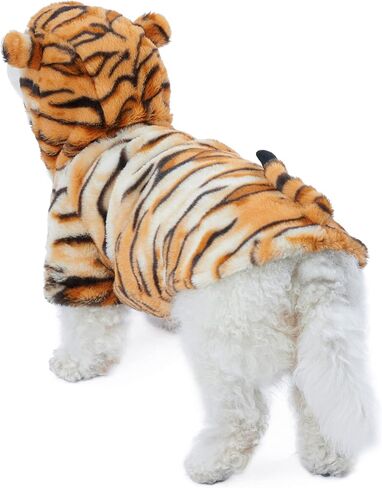 Yoption Dog Tiger Pet Comples Halloween Pet Pet Puppy Cosplay Dress Hoodie Clothing Clothes (XL) in Kuwait