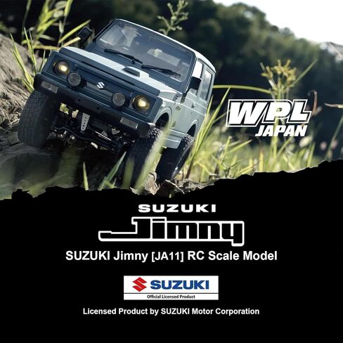 WPL JAPAN RC Crawler 1/10 SUZUKI JIMNY (JA11) - زاحف صخور في الهواء الطلق 4WD مع البطارية والتحكم عن بعد وعلامة متوافقة (الزيتون) in Saudi Arabia