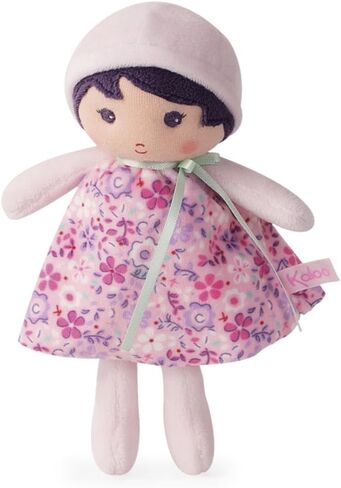 Kaloo Tendresse My First Fabric Doll Fleur K 7" Soft Plush Figure in Pink Floral Dress with Baby Safe Embroidered Face Machine Washable for Ages 0+ in Saudi Arabia