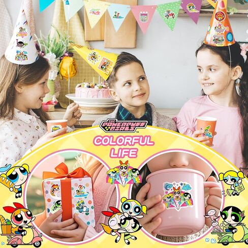 مجموعة ملصقات Powerpuff Girls مكونة من 50 ملصقًا لطيفًا من الفينيل المقاوم للماء in Kuwait