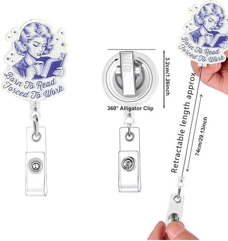 Funny Saying Retractable Badge Reel with Alligator Clip,ID Badge Holder for Name ID Tag in Saudi Arabia