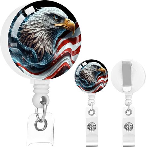 2 Pack Retractable Badge Holders with Clip, Cute ID Card Reels for Nurse, Doctor, Office Worker, Teacher(Green Floral) in Kuwait