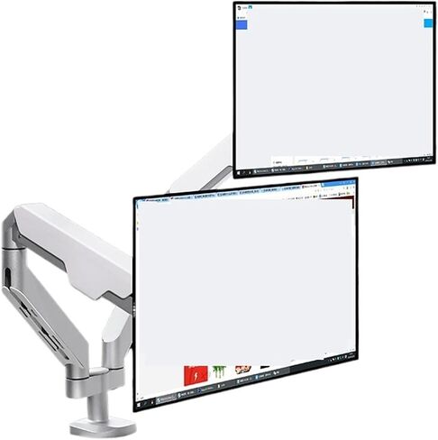 Monitor Stand Dual-Screen Desktop Computer Lifting and Heightening Shelf Desktop Punch-Free Universal Hanger in Saudi Arabia