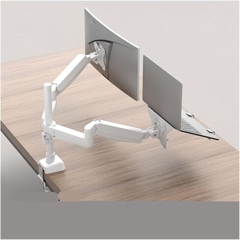 Dual-Screen Monitor Stand Robotic arm Laptop Cantilever one-to-Two Desktop Heightening and Lifting Two-in-one(White) in Saudi Arabia