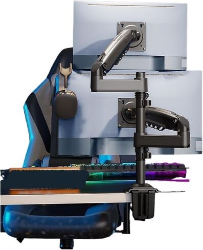H180 Monitor Stand Dual-Screen Desktop Punch-Free Lift Rotating Telescopic Upper and Lower Stacking Screen Stand arm in Saudi Arabia