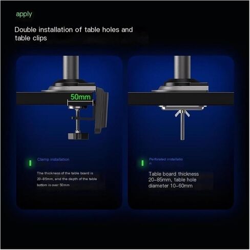 H180 Monitor Stand Dual-Screen Desktop Punch-Free Lift Rotating Telescopic Upper and Lower Stacking Screen Stand arm in Saudi Arabia