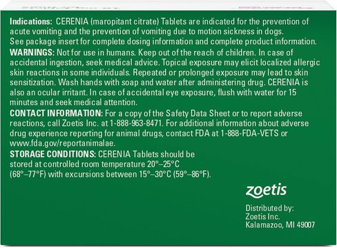Cerenia (سترات ماروبيتانت) للكلاب ، 24 ملغ (الأرجواني) ، 4 أقراص in Saudi Arabia