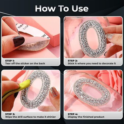 33Pcs Italic Font Rhinestone Letter Stickers, 6.5cm Adhesive A-Z Bling Glitter Sticker Letters, Peel & Stick Rhinestone Letter Patches for Clothes, Art Crafts, DIY Decor, Includes Extra Bling Letters in Saudi Arabia