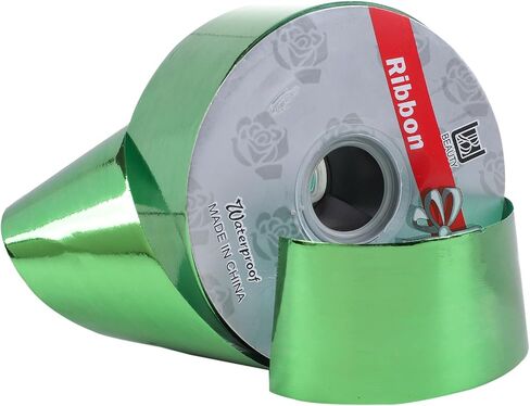 Shiny Waterproof Ribbon,Curling Ribbon for Gifts Package Wrapping,Crafting. (Green, 2inch x 100yards) in Saudi Arabia