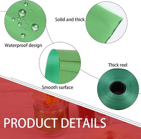 Shiny Waterproof Ribbon,Curling Ribbon for Gifts Package Wrapping,Crafting. (Green, 2inch x 100yards) in Saudi Arabia