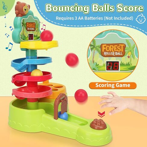 Toddler Montessori Toys for 1 Year Old | 3 in 1 Hammer Pound Ball Toy & Shoot Balls with Scoring Game & Ball Drop Game Learning Toys for Toddlers 1-3 Year Old Girl Boy Birthday Gift Ages 1 2 3 in Saudi Arabia