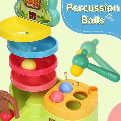 Toddler Montessori Toys for 1 Year Old | 3 in 1 Hammer Pound Ball Toy & Shoot Balls with Scoring Game & Ball Drop Game Learning Toys for Toddlers 1-3 Year Old Girl Boy Birthday Gift Ages 1 2 3 in Saudi Arabia