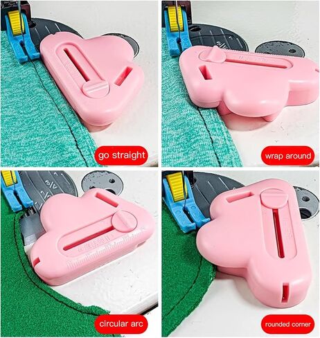 Magnetic Seam Guide for Sewing Machine,2025 Upgraded Multifunctional Polygonal Magnet Seam Hemmer Guide with Scale,Seam Ripper,Universal Sewing Accessories & Supplies for Sewing Machine (Pink) in Saudi Arabia