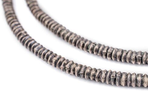 The Bead Chest Copper Heishi Beads 3mm Ethiopian Metal Spacers, Full Strand for Jewelry Making I Approximately 400 Beads in Kuwait