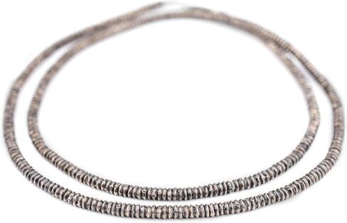 The Bead Chest Copper Heishi Beads 3mm Ethiopian Metal Spacers, Full Strand for Jewelry Making I Approximately 400 Beads in Kuwait