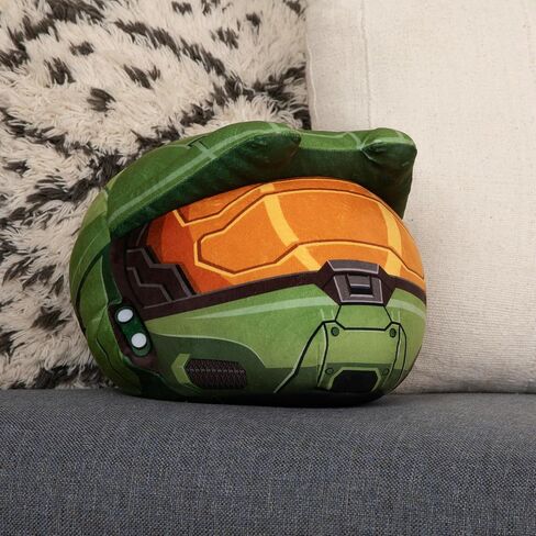 Club Mocchi Mocchi -Halo Plush - Master Chief Helmet Plushie - شخصيات قابلة للتحصيل - ثقافة البوب الوعرة الوعرة ولعب ألعاب الفيديو - 15 بوصة in Kuwait