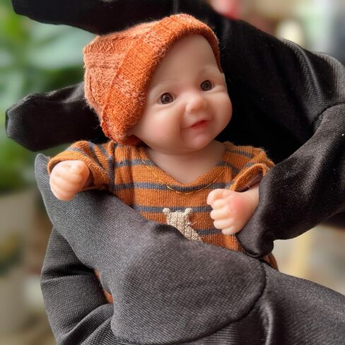 5inch Mini Palm Soft Full Body Silicone Reobrn Baby Doll Realistic Silicone Miniature Anatomically Correct Girl Doll in Saudi Arabia