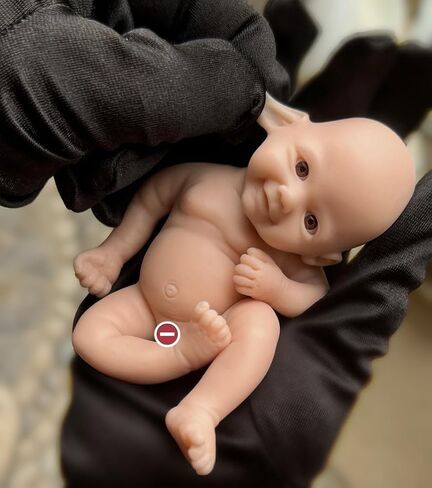 5inch Mini Palm Soft Full Body Silicone Reobrn Baby Doll Realistic Silicone Miniature Anatomically Correct Girl Doll in Saudi Arabia