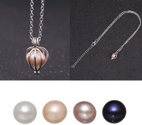 Freshwater Pearl Oyster Cultured Love Wish Round Pearls Various Shining Meaningful Color, Oysters with Pearls Inside with DIY Necklace Pearl Kit Gift for Women in Saudi Arabia