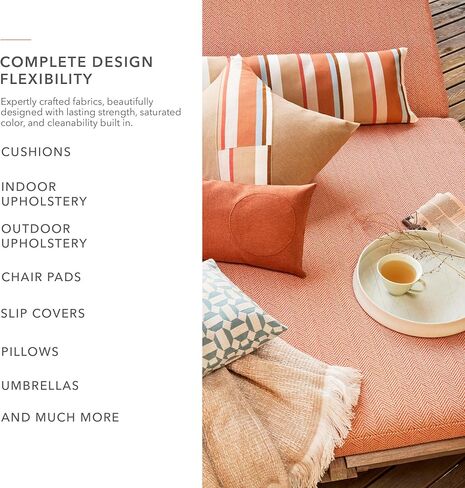 Sunbrella Solid Fabric by The Yard | Official Sunbrella Seller | Indoor or Outdoor Upholstery Fabric for Chairs, Cushions, Drapery, Pillows, Furniture | Spectrum Indigo in Saudi Arabia