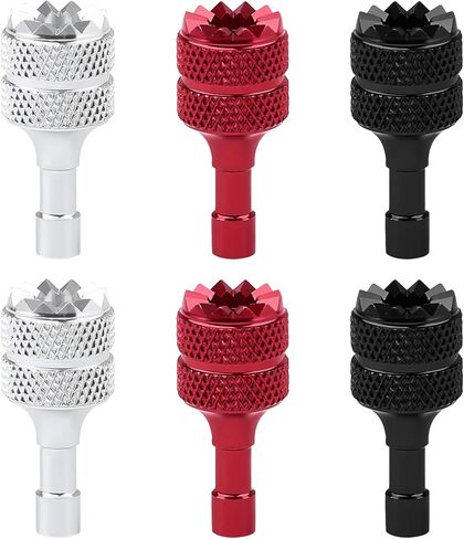 6 PCS Drone Controller Sticks, Detachable Aluminum Alloy Drone Joysticks Sticks Compatible with DJI Mini 3 Pro/Mini 4 Pro/Air 3/Mavic 3 Pro RC & RC 2 Replacement Accessories(Silver, Black, Red) in Kuwait