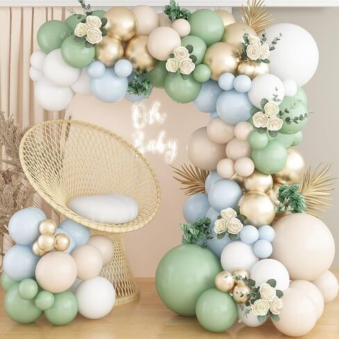 Mermaid Balloon Garland Arch Kit, 106 Packs Metallic Purple Pink Green Blue Latex Balloons with Mermaid Tail Seashell Foil Balloons for Girls Birthday, Baby Shower Party Decorations in Kuwait