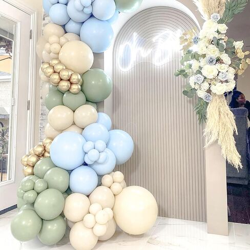 Mermaid Balloon Garland Arch Kit, 106 Packs Metallic Purple Pink Green Blue Latex Balloons with Mermaid Tail Seashell Foil Balloons for Girls Birthday, Baby Shower Party Decorations in Kuwait