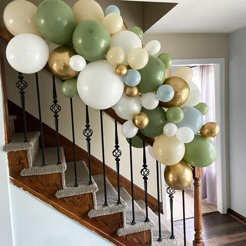 Mermaid Balloon Garland Arch Kit, 106 Packs Metallic Purple Pink Green Blue Latex Balloons with Mermaid Tail Seashell Foil Balloons for Girls Birthday, Baby Shower Party Decorations in Kuwait