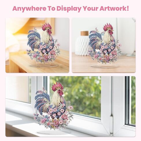 MOGTAA Fairy Diamond Art Desktop Ornaments Kits for Adults, DIY Flowers Diamond Art Painting Tabletop Ornament Kit, Special Shaped Crystal Gem Art Crafts for Home Office Table Decor Gift in Saudi Arabia