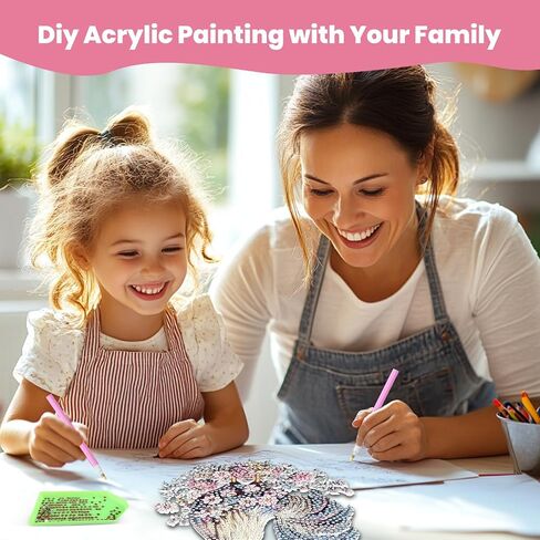MOGTAA Fairy Diamond Art Desktop Ornaments Kits for Adults, DIY Flowers Diamond Art Painting Tabletop Ornament Kit, Special Shaped Crystal Gem Art Crafts for Home Office Table Decor Gift in Saudi Arabia