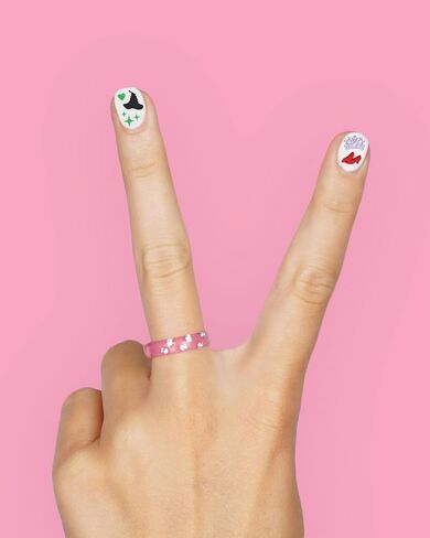 xo, Fetti Pink + Green Witch Nail Stickers - 604 pcs. | Birthday Decorations, Cute Girl Party Favor, Manicure Accessory, Kids Wizard Supplies in Saudi Arabia