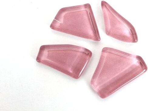 Milltown Merchants Baby Pink Smooth Mosaic Pieces, 3 Pound (48 oz) Bulk Mosaic Tiles (1200-1350 Mosaic Tiles) in Saudi Arabia