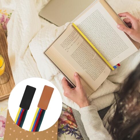 2pcs أشرطة ملونة الكتاب المقدس الإشارات المرجعية ، مرجعية للكتاب المقدس مع أشرطة 5 مملوكة للكتب رواية ، الجلود الاصطناعية متعددة الصفحات عشاق القراءة المعلمين ، هدية عيد الميلاد (اللون الأزرق البني) in Kuwait