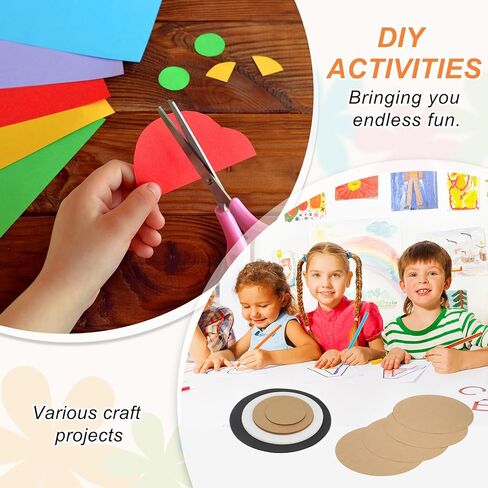 Meccanixity 24 PCS Circle Card Stock ، 7.5 بوصة تقاطعات الورق دوائر الورق المقوى السميكة لتوريد الطلاء المصمم DIY مشاريع ديكور لوحة ، أسود in Kuwait