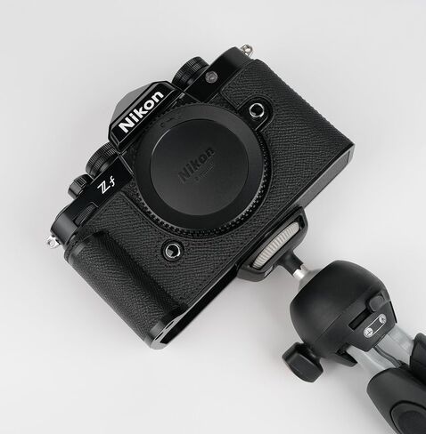 【UCHMYD】 Handmade Genuine Leather Camera Half Case for Nikon ZF/Nikon ZF Case - Top Layer Cowhide Body + Metal Base Plate + Hand Shank Design (Black) in Saudi Arabia