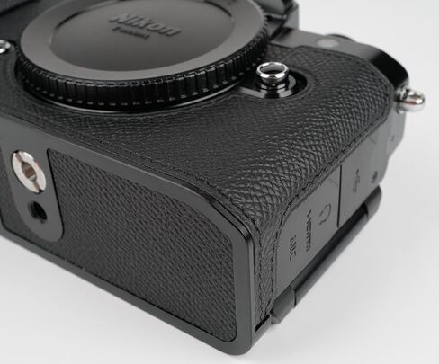 【UCHMYD】 Handmade Genuine Leather Camera Half Case for Nikon ZF/Nikon ZF Case - Top Layer Cowhide Body + Metal Base Plate + Hand Shank Design (Black) in Saudi Arabia