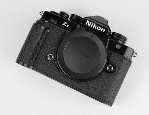 【uchmyd】 كاميرا جلدية أصلية مصنوعة يدويًا نصف علبة لـ Nikon ZF/Nikon ZF - طبقة أعلى من جسم البقر + لوحة قاعدة معدنية + تصميم شانك يدوي (أسود) in Kuwait