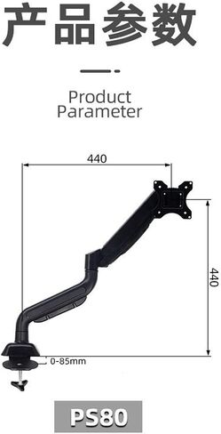 Monitor Desktop Stand 17-32 inch Monitor Gas Spring Lift Rotating Display Stand in Saudi Arabia