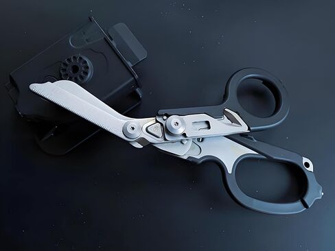 Trauma Shears, 6-in-1 Multi-function Foldable Emergency Shears With Compatible Holster, Outdoor Camping Rescue Tools (Black/Orange) in Saudi Arabia