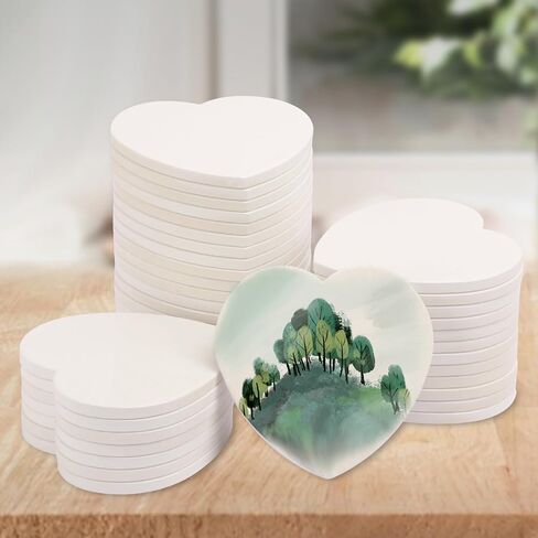 40 Pieces 4 Inch Sublimation Blank Ceramic Coasters, Glazed Ceramic Coasters, Ceramic Round Coasters with Cork Backing Pads for Painting, DIY Crafts, Sublimation, Circular, White. by GNIEMCKIN in Saudi Arabia