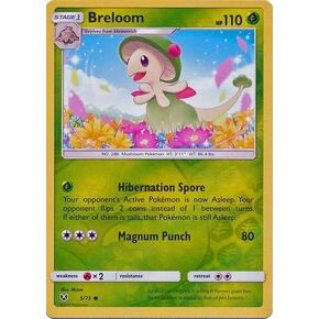 Pokemon - Breloom - 5/73 - Common - Reverse Holo - Sun & Moon: Shining Legends