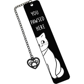 Cat Bookmark Gifts for Girls Book Lover Christmas Gift Ideas Cat Lady Gifts for Women Cat Mom Reading Book Gifts Funny Birthday Gifts for Readers Book Club Keepsake Book Marker Cat Page Book Marks