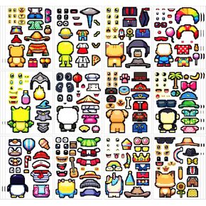 Pixel Buddy Make-a-Face Stickers for Kids – 36 Sheets Sticker Pack with 700+ Mix & Match Stickers – Fun Craft Activity for Ages 3–8 – Creative Screen-Free Toy for Travel & Parties